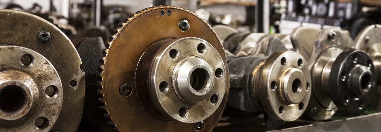 OEM car parts on the shelf at our salvage yard in port washington