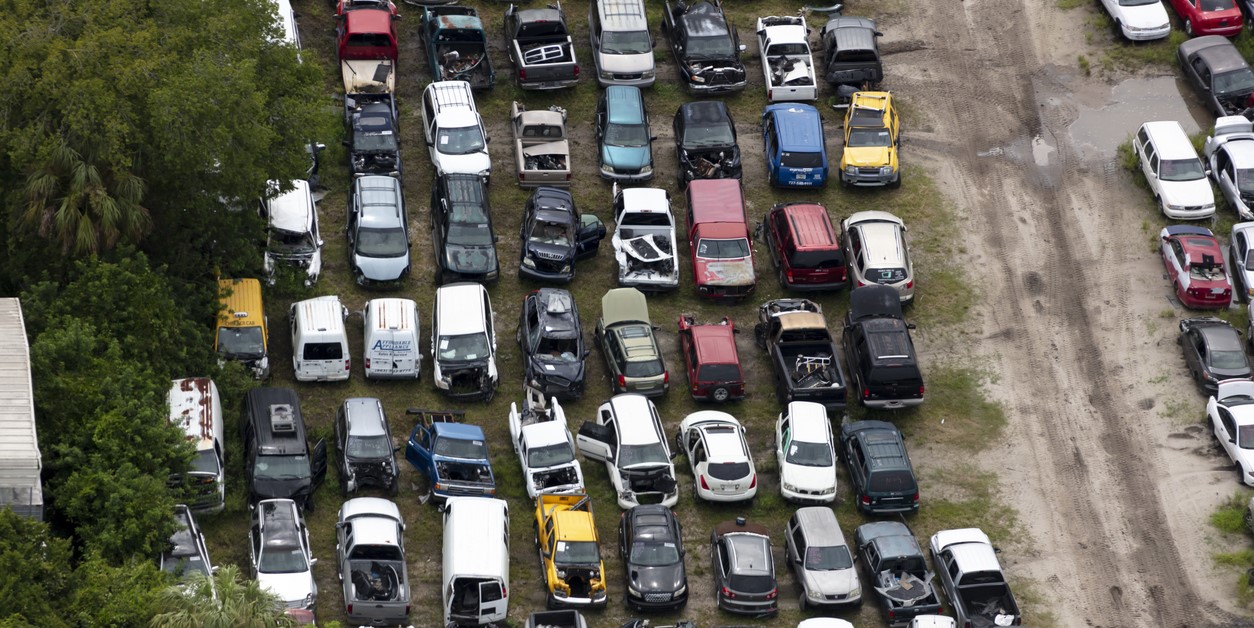 used cars in junk yard lot in menomonee falls