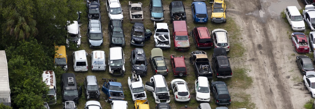 Used cars in our salvage yard in mequon